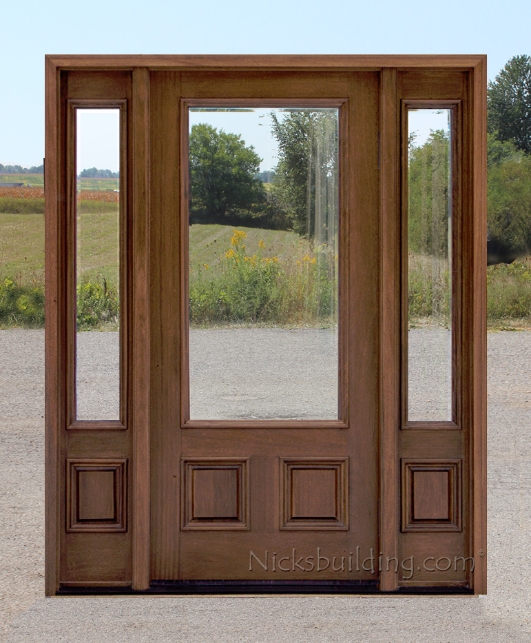 Affordable Mahogany Front Doors With Walnut Finish