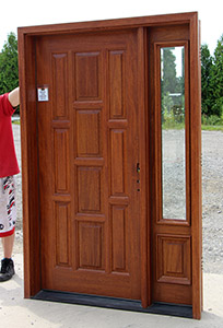 mahogany front door with 3 point lock