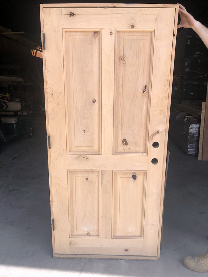4 Panel Knotty Alder Exterior Doors