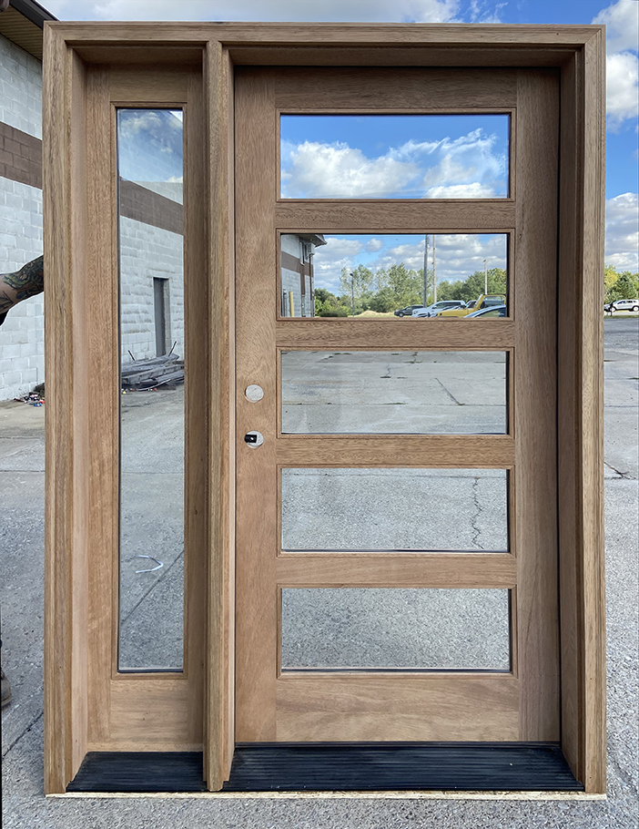 CL-22-70 Mahogany Door with Clear Glass