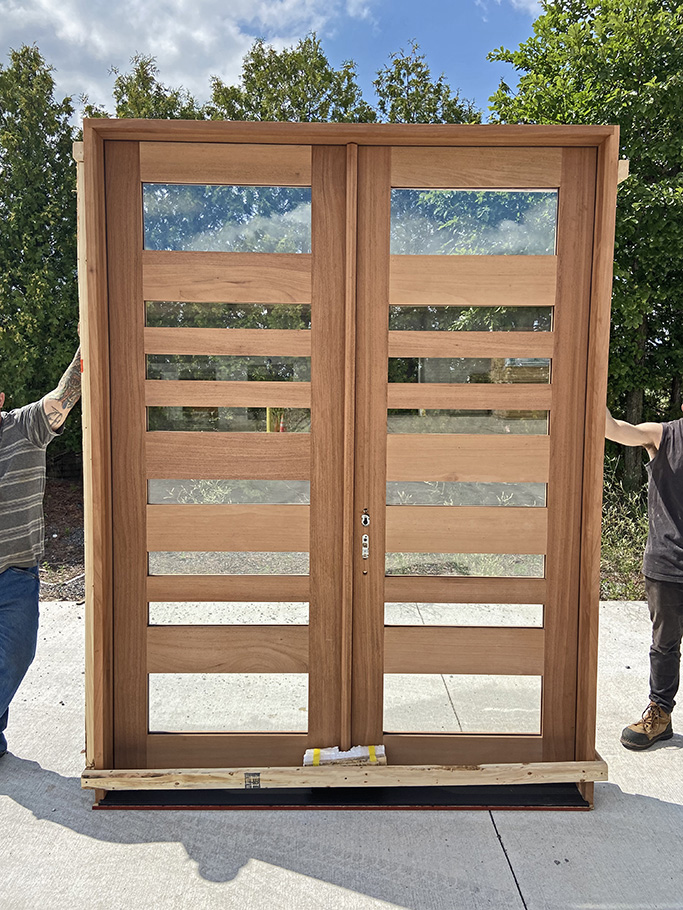 Mahogany Craftsman Double Doors width=