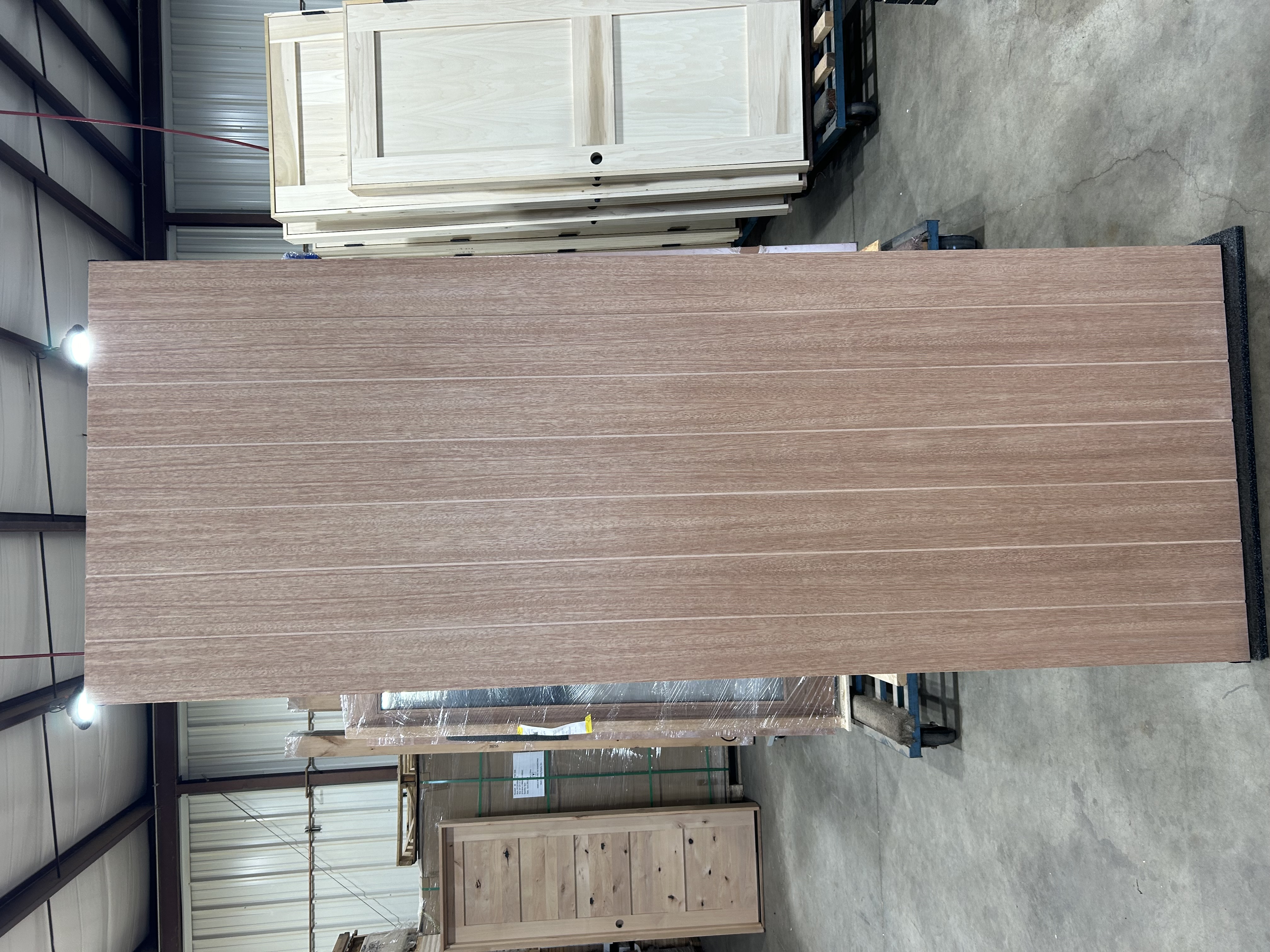 CL-F 7 Vertical Panel Modern Mahogany Door