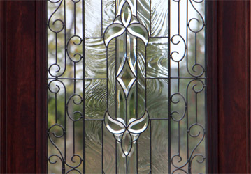Wrought Iron Glass Closeup