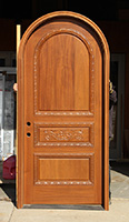 round top carved mahogany doors