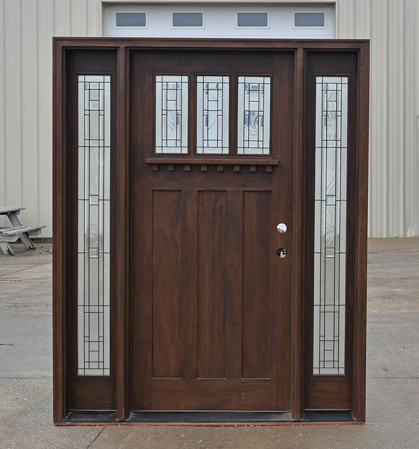 CL-154 Craftsman Entry Door with Vented Sidelights