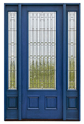 blue doors Art glass