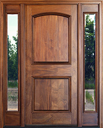 Pre-finished doors with Clear Beveled Glass