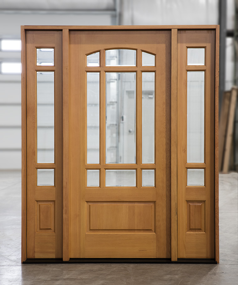 Exterior Douglas Fir Prarie Doors with Sidelights