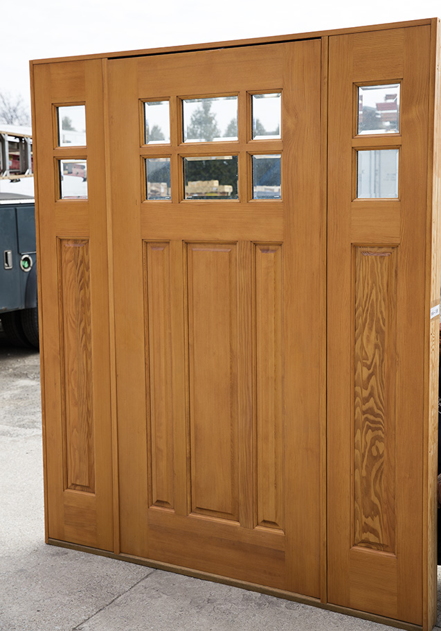 Exterior Douglas Fir Craftsman Doors with Sidelights