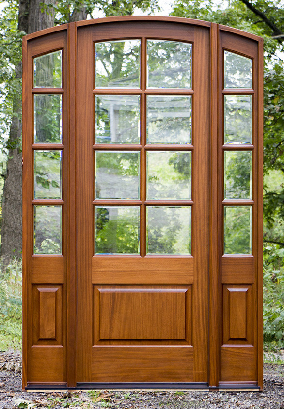Sunrise Arched MAhogany Door