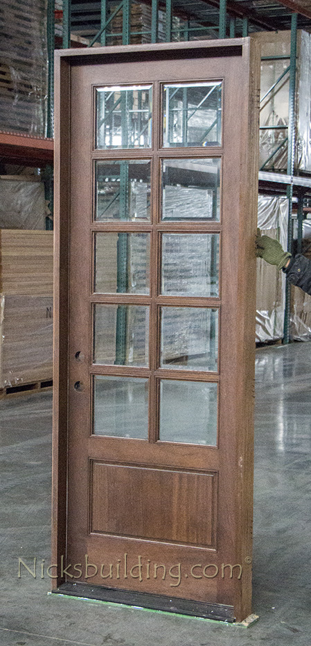 10 lite exterior door with beveled glass