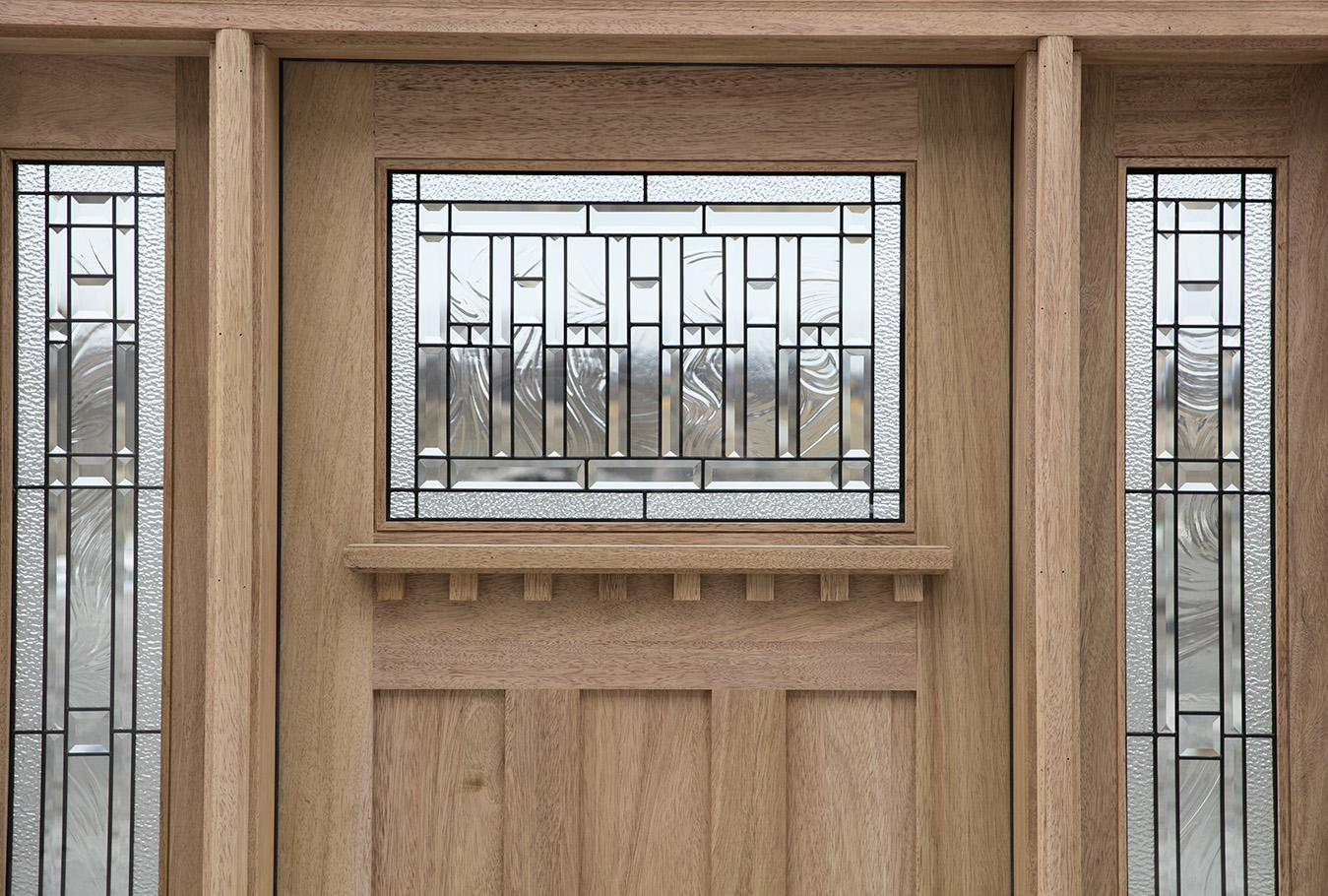 CL-10224 Craftsman Entry Doors with Art Glass