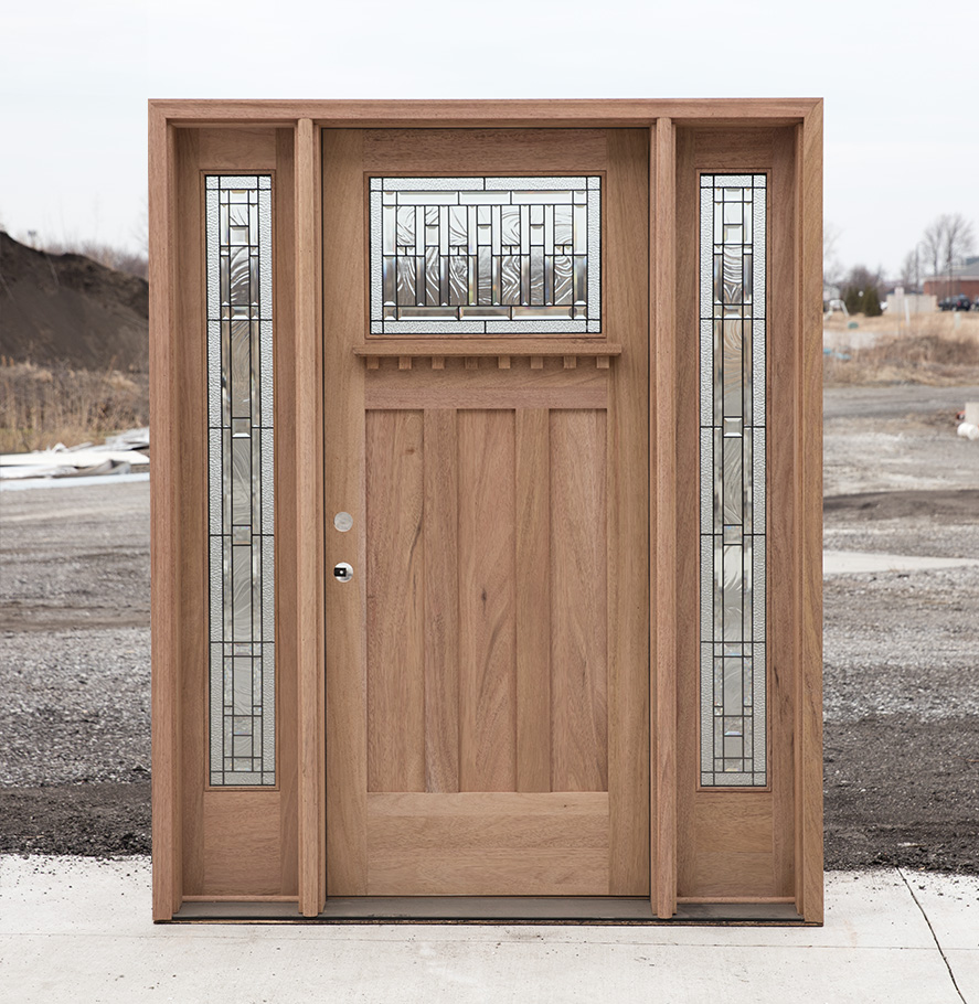 CL-10224 Craftsman Entry Doors with Art Glass