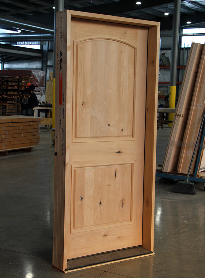 Knotty Alder Entry Door Clearance