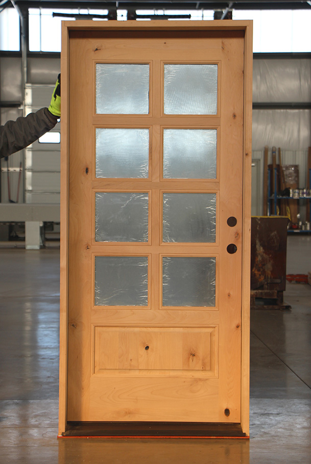 Knotty Alder Entry Glass Door Clearance