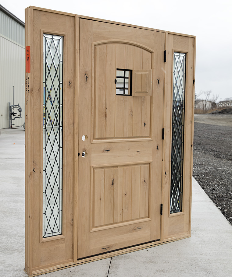 Southwest Style Front Doors Angle View Inside