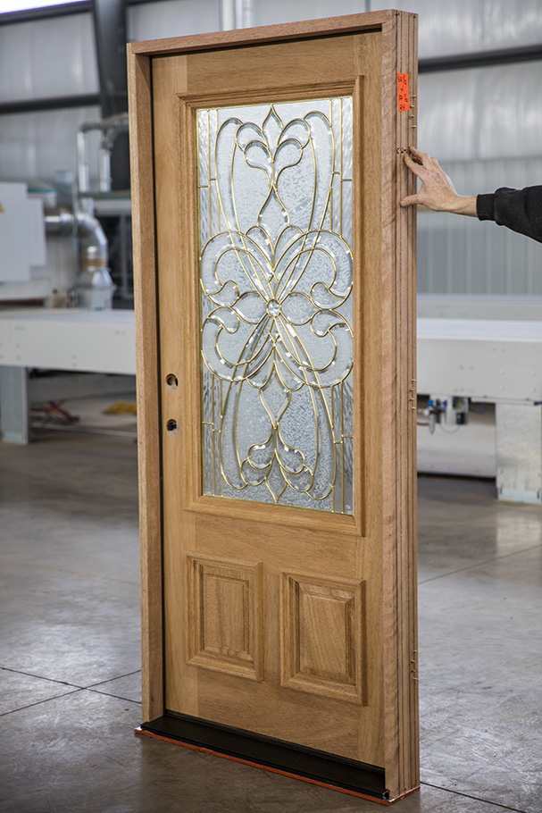 Mahogany BrassLite Entry Doors