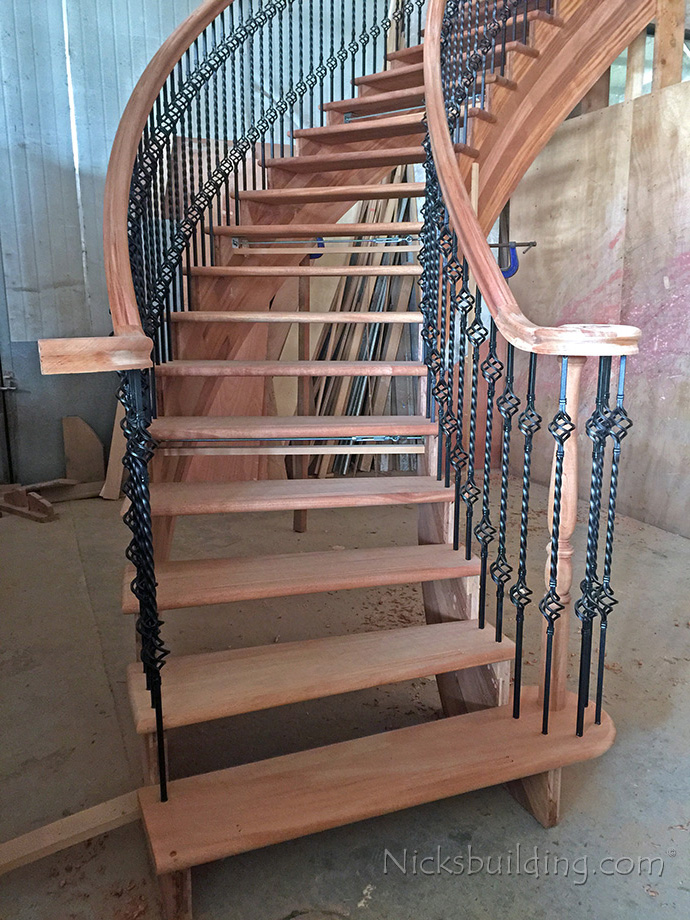 Mahogany Arched Staircase