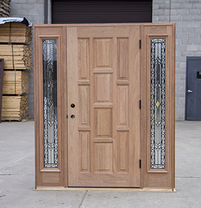 solid mahogany wood clearance door CL-667 inside view