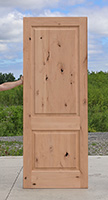 CL-147a 2 panel square knotty alder exterior door