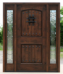 Exterior Entry Doors in Rustic Walnut Finish