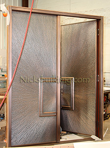 copper door handle preparation