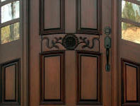 carved wood door