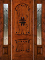 SW-01 8'0" door with sw100 8'0" sidelights with Builder Glass