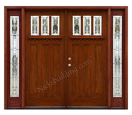 AC601 32 or 36 double doors with sidelights