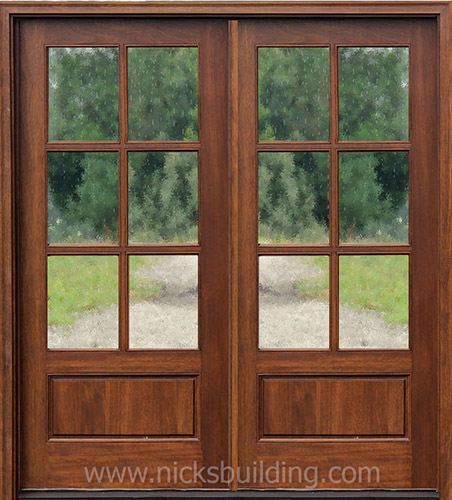 6-Lite Seedy Glass Patio Doors