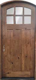 Arched 6 Lite Knotty Alder Craftsman Door Single