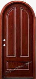 3003 Round Top Mahogany Entry Door