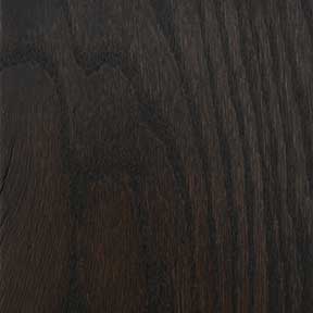 Interior red oak door stained with Ebony finish