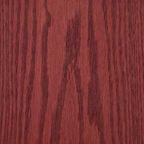 Interior red oak door stained with Red Oak finish