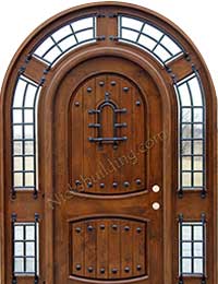 Pompano Rustic Double Arched Door