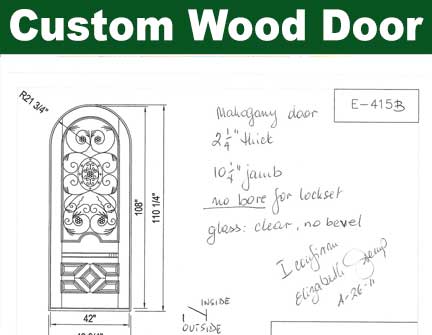 Custom wood doors