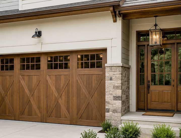 Matching front door and garage door project