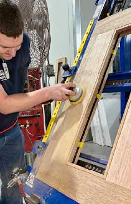 Finishing touches sanding process