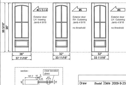 Door expert going over plans with customer