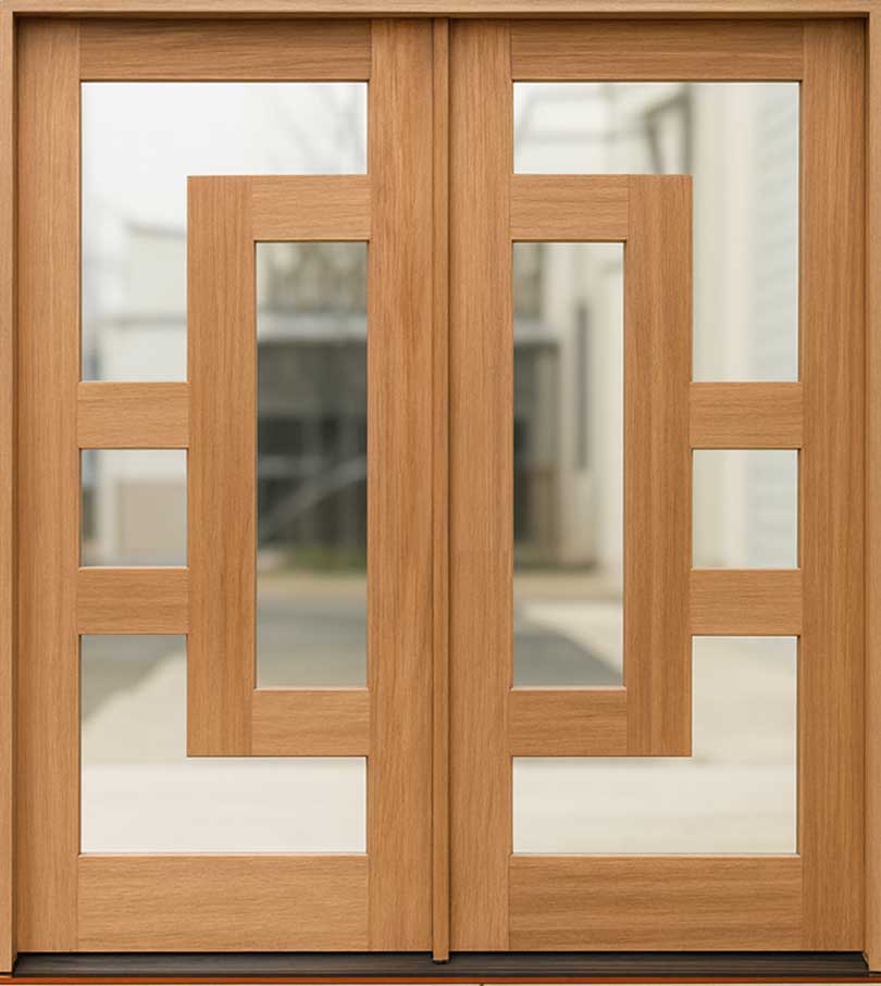 Arcadia Modern Mahogany Double Doors