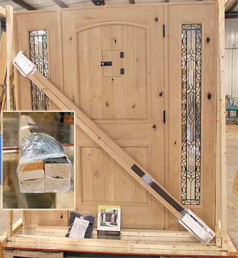 Exterior doors inventoried before shipping