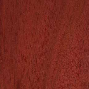 Exterior teak door stained with Red Oak finish