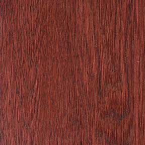 White oak interior door stained with Red Mahogany finish