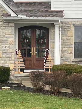 Whitehawk mahogany entry doors with clear glass