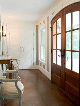 Whitehawk exterior mahogany doors with seedy glass