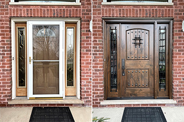 before and after door application
