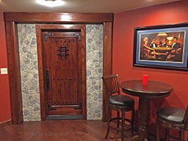 wine cellar door in rustic application