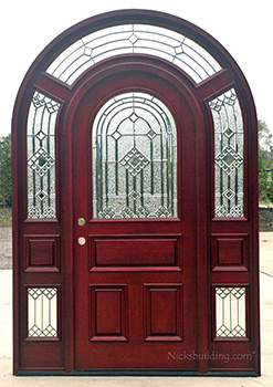 Arched Top Glass Door with Surround