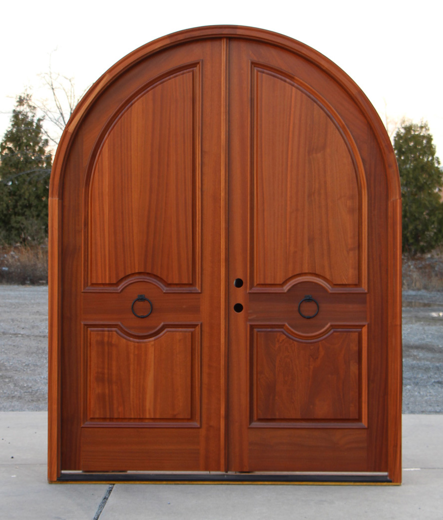 Arched Double Doors Exterior Mahogany