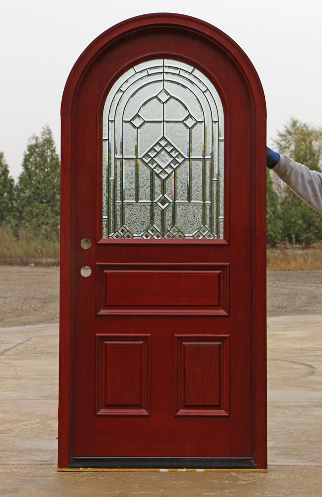 Arched Door with Beveled Glass